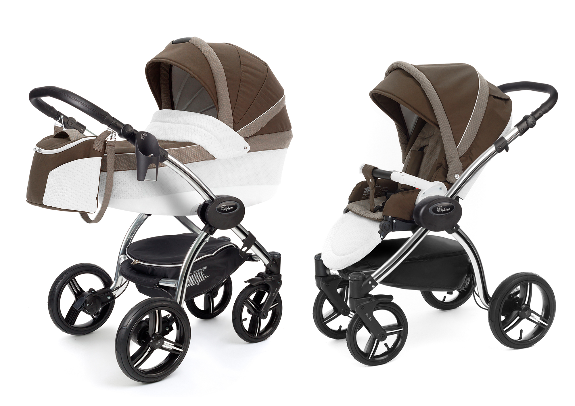 Коляска 2 в 1 Esspero Grand I-Nova (шасси Chrome) Royal Brown