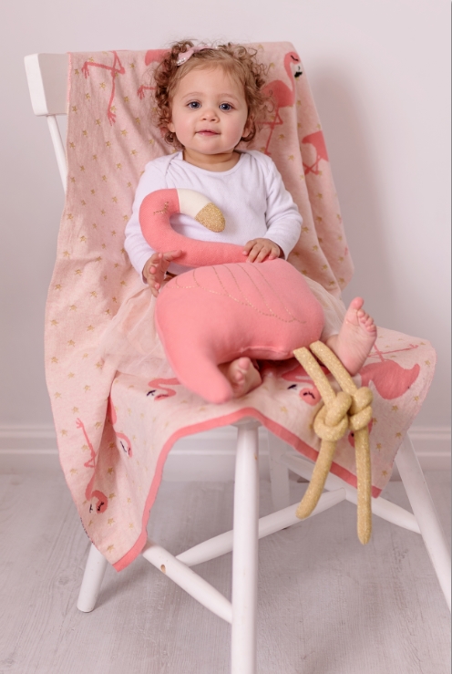 Подушка Bizzi Growin Flora Flamingo фигурная BG046