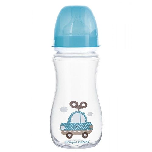 Бутылочка Canpol EasyStart Toys шир. горл., антикол., 300 мл, 12+, арт. 35/222 голубой