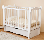 Детская кроватка Красная звезда (Можга) Сибирочка (маятник) — Белый С 778