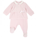 Комплект (кофточка+брючки) Chicco для девочек цвет розовый