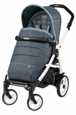 Прогулочная коляска Peg Perego Book 51 Pop Up Completo (шасси White/Black) — Blue Denim