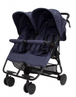 Прогулочная коляска для двойни Cozy Smart — Navy Melange