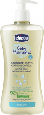 Нежная пена для тела и волос Chicco Baby Moments 0м+, 500 мл