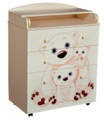 Пеленальный комод КЕДР Fantasia Family — Слоновая кость