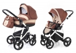 Коляска 2 в 1 Esspero Newborn Lux (шасси White) — Brown Beige