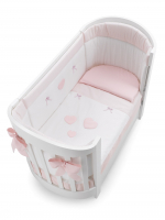 Комплект постельного белья Erbesi Ariel (3 предмета) — белый/розовый