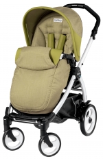 Прогулочная коляска Peg Perego Book 51 Pop Up Completo (шасси White/Black) — Green Tea