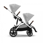 Прогулочная коляска для двойни Cybex Gazelle S — SLV Lava Grey