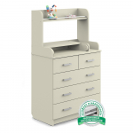 Пеленальный комод Атон Сириус-2 с полкой 805, 5 ящиков — Слоновая кость