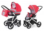 Коляска 2 в 1 Esspero Newborn Lux (шасси White) — Red Grey
