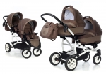 Коляска для двойни 3 в 1 Esspero Duetto (шасси White) — Coffee