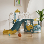 Игровой комплекс с горкой и качелями UNIX Kids Bus (171 cm) — Yellow