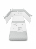 Комплект постельного белья Erbesi Stella (3 предмета) — Белый/Серый