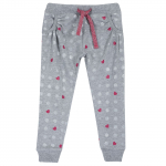 Брюки Chicco, принт Сердца, для девочек — размер 152, цвет серый
