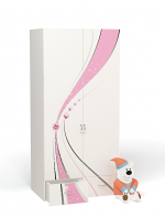 Шкаф 2х дверный ABC-KING Принцесса — без зеркал каркас белый