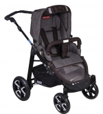 Прогулочная коляска Patron Fenix 4C-S (серебряная рама)  — tweed stone grey 601