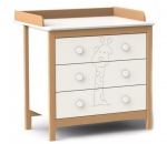 Детский пеленальный комод Fiorellino Giraffe — Белый/Натуральный