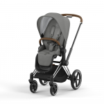 Прогулочная коляска Cybex Priam IV (шасси Chrome Brown) — Soho Grey