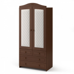 Шкаф Gandylyan двухдверный "Тиффани" — Орех (ромбы)