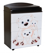 Пеленальный комод Антел Lilu 5 — Венге/Белый