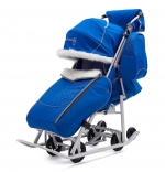 Санки-коляска Pikate Снеговик — Василек