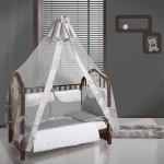 Комплект постельного белья Esspero Grand Royal + Балдахин Esspero Tracery — Grey