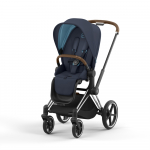 Прогулочная коляска Cybex Priam IV (шасси Chrome Brown) — Nautical Blue