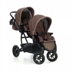 Коляска для двойни Esspero Duetto (шасси Black) — Coffee