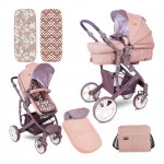 Коляска-трансформер LORELLI Verso — Бежево-коричневый / Beige&Brown Lines 1940
