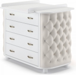 Детский пеленальный комод Gandylyan "Тиффани" — белый (стразы)