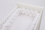 Бампер-коса в кроватку Lepre Velour 210 см — Белый