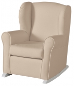 Кресло-качалка Micuna Mini Wing/Nanny — White/Beige Leatherette