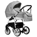 Коляска 3 в 1 Indigo INDIGO Special+F — серая кожа