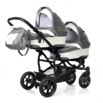 Коляска-люлька для двойни Esspero Duetto (шасси Black) — Denim
