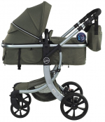Коляска трансформер Farfello Aimile Silver — оливковый