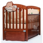 Детская кроватка-маятник Baby Italia Leo —  Орех