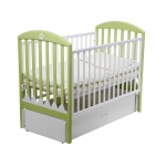 Детская кроватка Papaloni (Папалони) Джованни Маятник —  белый-зеленый