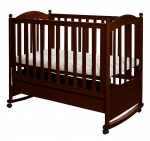 Детская кроватка Кубаньлесстрой Семицветик АБ 18.1 — Темный орех