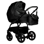 Коляска 2 в 1 Indigo INDIGO Special — черная кожа