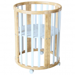 Детская кроватка Polini Simple 910 — Белый/Натуральный