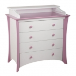 Пеленальный комод Papaloni Luna 650 —  фиалка+белый