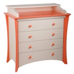 Пеленальный комод Papaloni Luna 650 —  корал+гоголь-моголь
