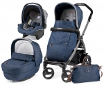 Коляска 3 в 1 Peg Perego Book S Urban Denim (шасси White/Black)