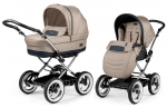 Коляска 2 в 1 Peg Perego Culla Elite Auto Chrome + Seggiolino Giro — Luxe Beige