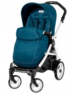Прогулочная коляска Peg Perego Book 51 Pop Up Completo (шасси White/Black) — Saxony Blue