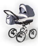 Коляска для новорожденных Esspero Classic (шасси White) — Grey Lux