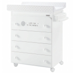 Пеленальный комод Micuna Halley B-1940 — White матрасик grey stars