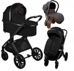 Коляска 3 в 1 Amarobaby Motus Premium Ecco — черный