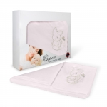 Комплект постельного белья в коляску Esspero Lui 5 предметов — Зайка Розовый